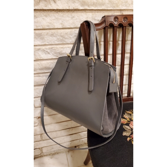 Renata Corsi Grey Leather Handbag/Crossbody - Picture 2 of 5